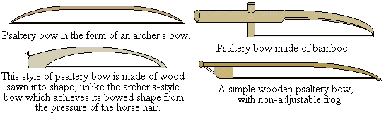Psaltery bows